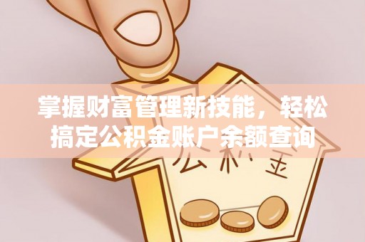 安溪掌握财富管理新技能，轻松搞定公积金账户余额查询