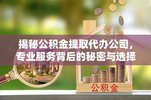 安溪揭秘公积金提取代办公司，专业服务背后的秘密与选择指南